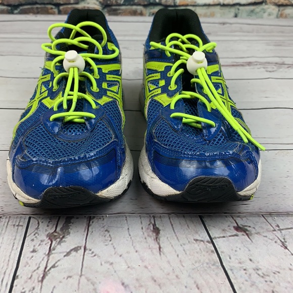 ASICS “GT 1000 2” blue & yellow running shoe sz 6 - Picture 2 of 14
